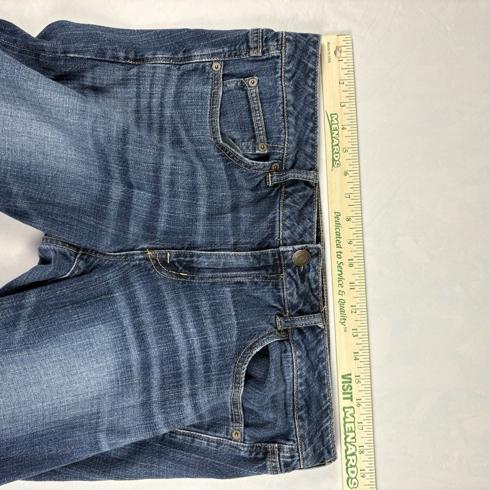 American Eagle Stretch Jeans Womens 14 Regular Dark Wash Cropped Straight Leg - Picture 3 of 8